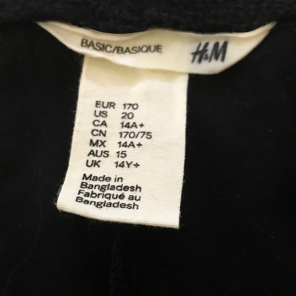 NWOT H&M BASIC Black Skinny Pants Size 14 - Picture 3 of 4